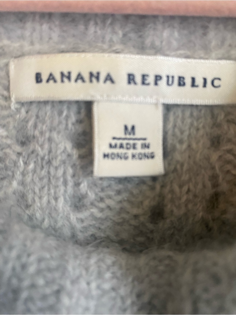 Banana Republic Grey Off-The-Shoulder Cable Knit Sweater - Picture 9 of 14
